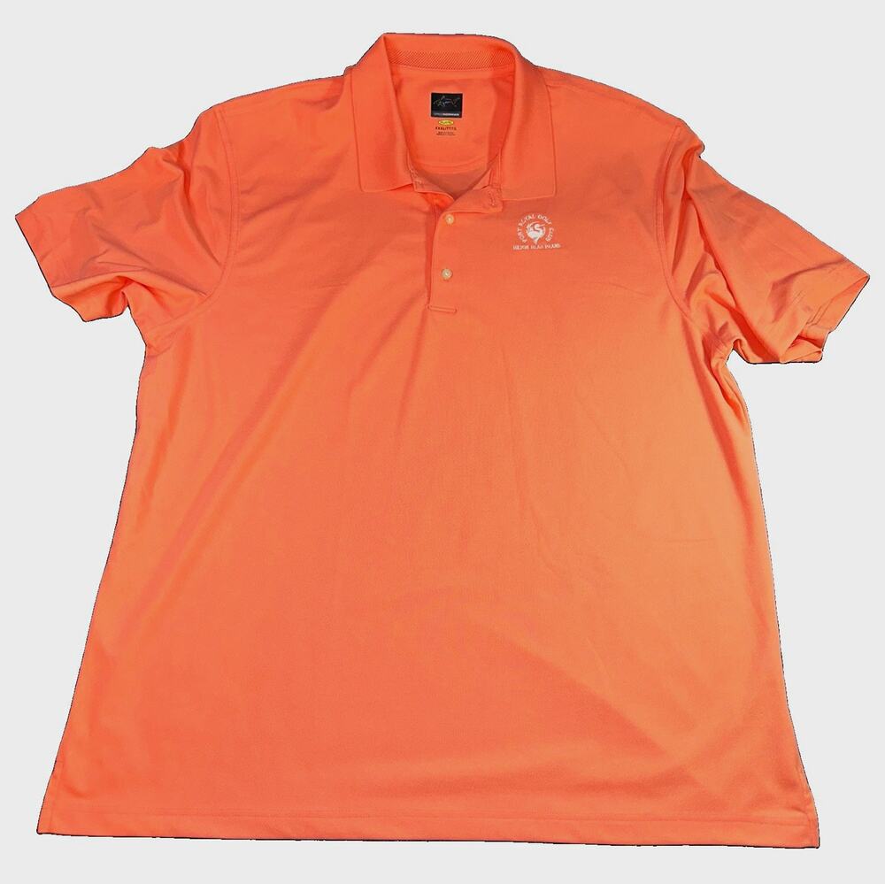 Greg Norman Play Dry Men’s Polo Shirt Orange Port Royal Golf Club XXXL 3XL